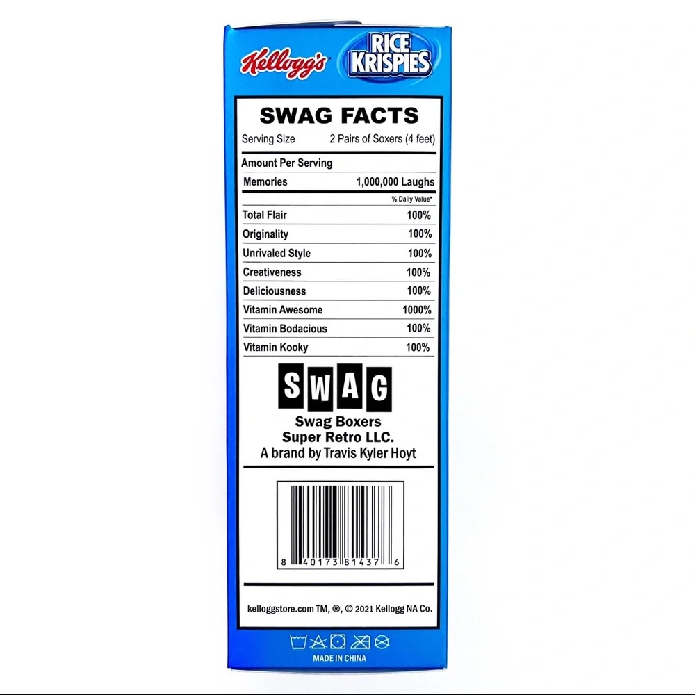 Rice Krispies Treat Cereal Crew Socks Mens Womens Swag Fun Novelty Gift Set